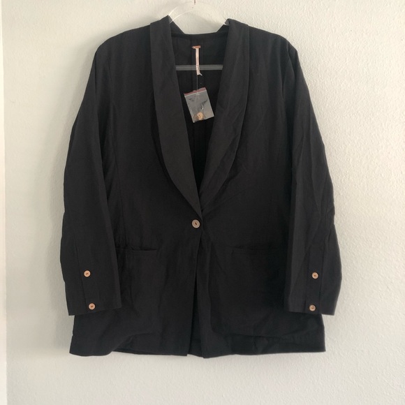 SOLD✨FREE PEOPLE A Winning Combo Linen Dress Blazer Set - Picture 10 of 11